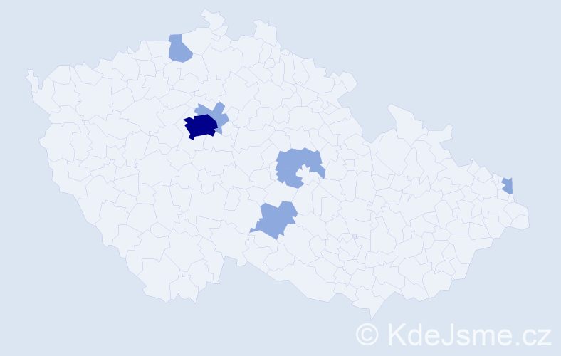 Příjmení: 'Textorová', počet výskytů 16 v celé ČR