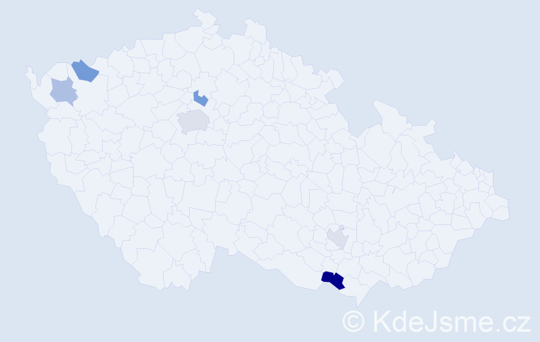 Příjmení: 'Radakovič', počet výskytů 9 v celé ČR