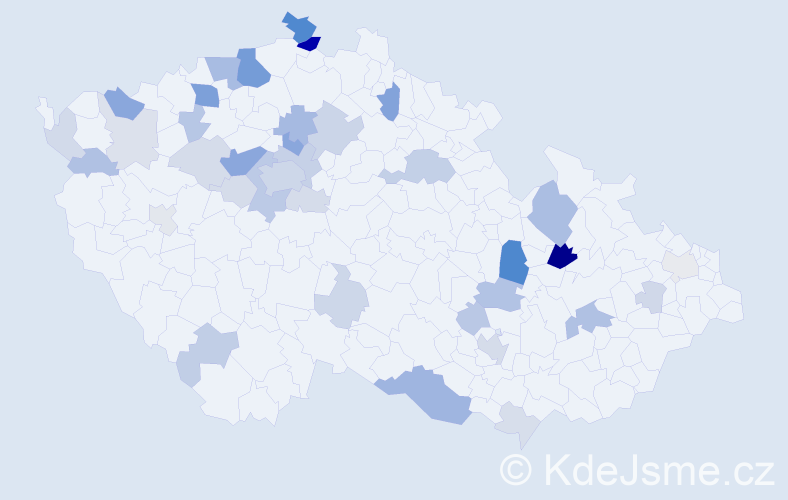Příjmení: 'Kessler', počet výskytů 110 v celé ČR