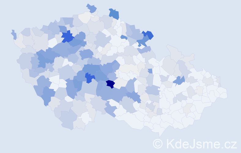 Příjmení: 'Suk', počet výskytů 1176 v celé ČR