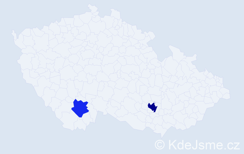 Příjmení: 'Simanovová', počet výskytů 4 v celé ČR