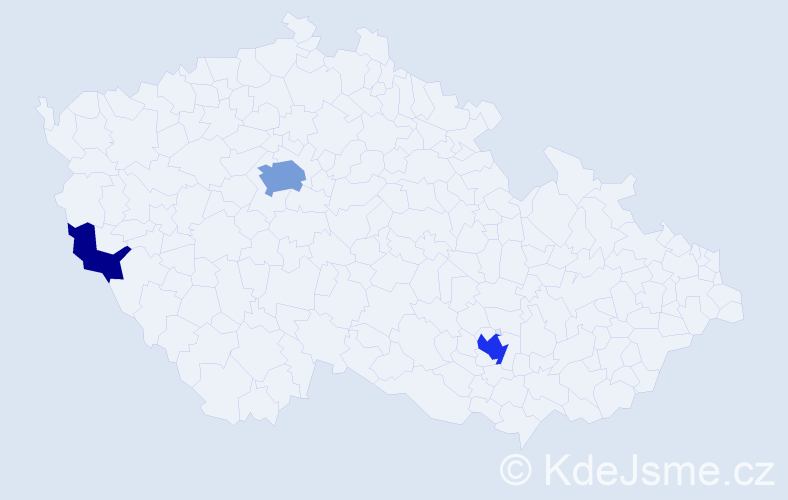 Příjmení: 'Placheta', počet výskytů 10 v celé ČR