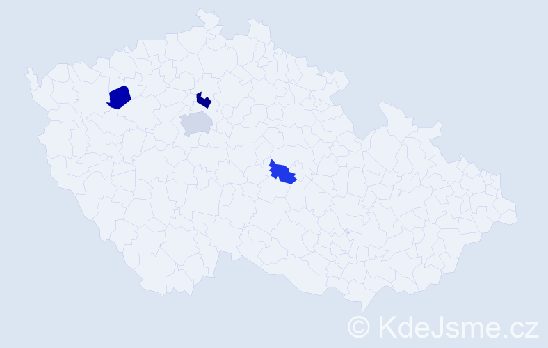 Příjmení: 'Mateková', počet výskytů 7 v celé ČR