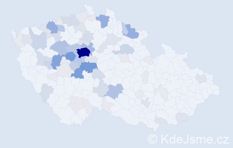 Příjmení: 'Kodet', počet výskytů 272 v celé ČR