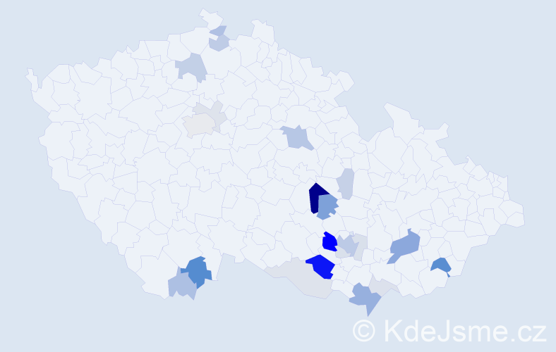 Příjmení: 'Rolinek', počet výskytů 64 v celé ČR