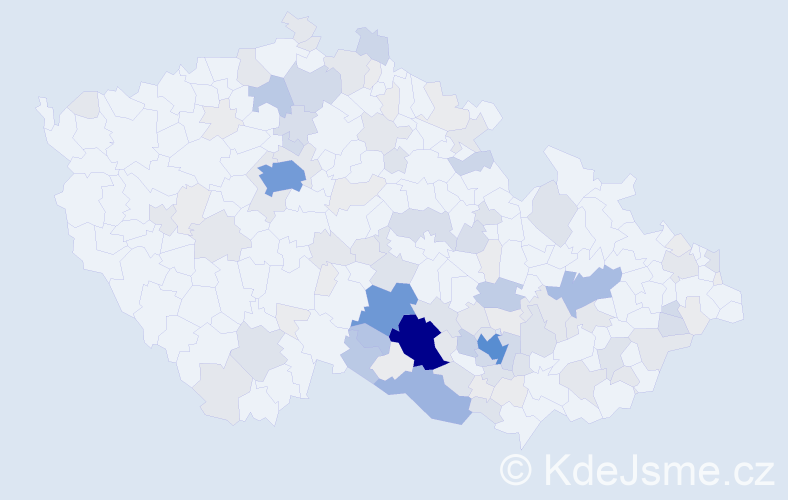 Příjmení: 'Zejda', počet výskytů 391 v celé ČR