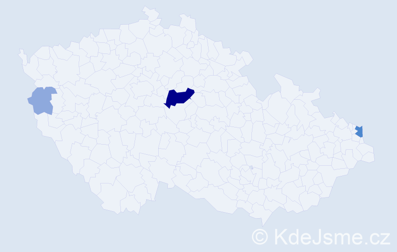Příjmení: 'Mičech', počet výskytů 10 v celé ČR