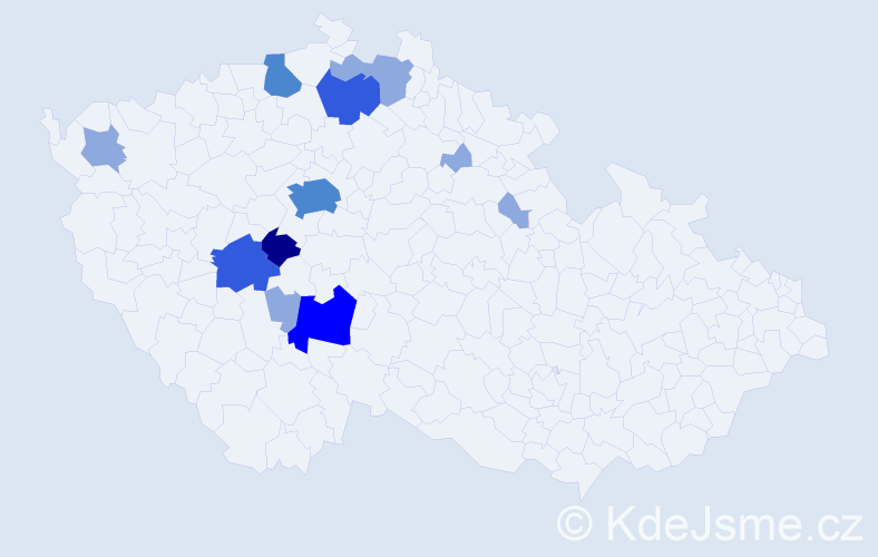 Příjmení: 'Slaboň', počet výskytů 25 v celé ČR