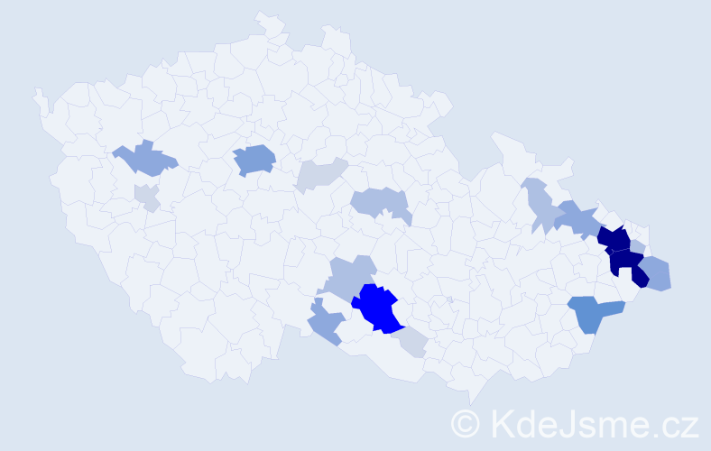 Příjmení: 'Rodková', počet výskytů 78 v celé ČR