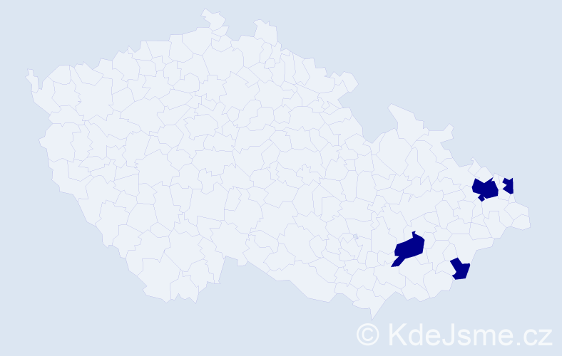 Příjmení: 'Karoĺ', počet výskytů 4 v celé ČR