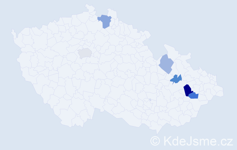 Příjmení: 'Hawiger', počet výskytů 11 v celé ČR