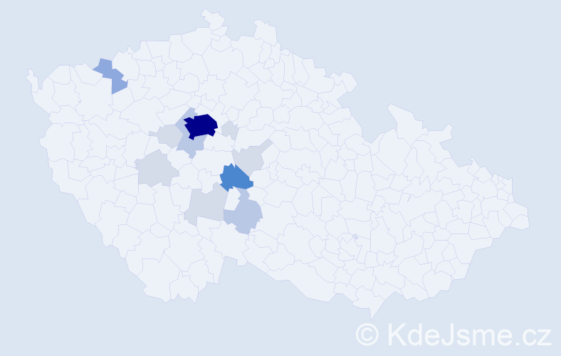 Příjmení: 'Pitráková', počet výskytů 39 v celé ČR