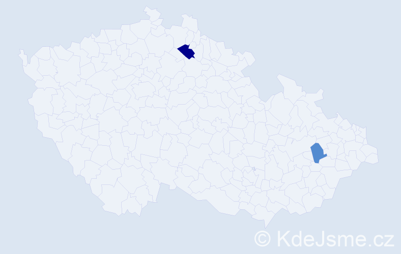 Příjmení: 'Záchel', počet výskytů 3 v celé ČR