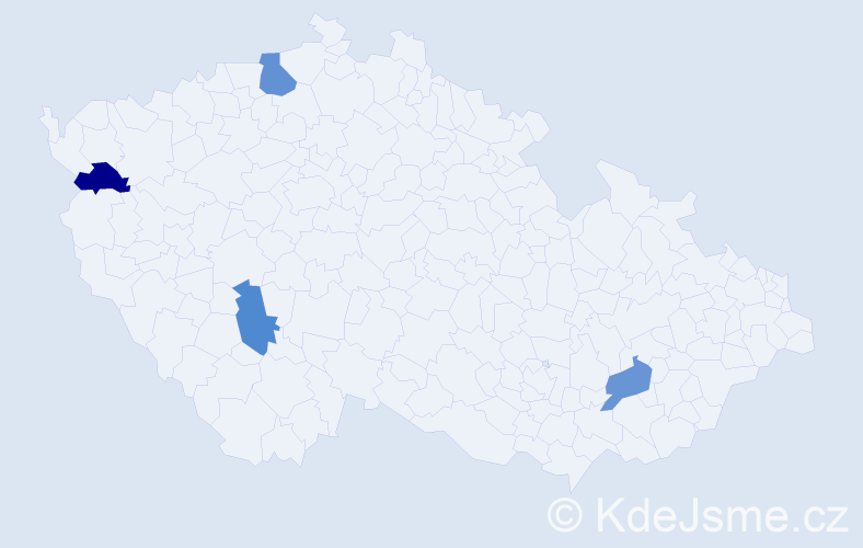 Příjmení: 'Kucik', počet výskytů 9 v celé ČR