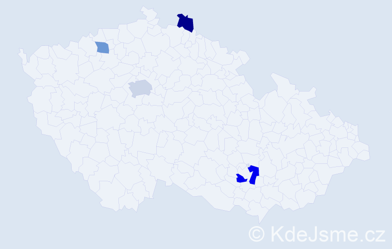 Příjmení: 'Cidrych', počet výskytů 6 v celé ČR