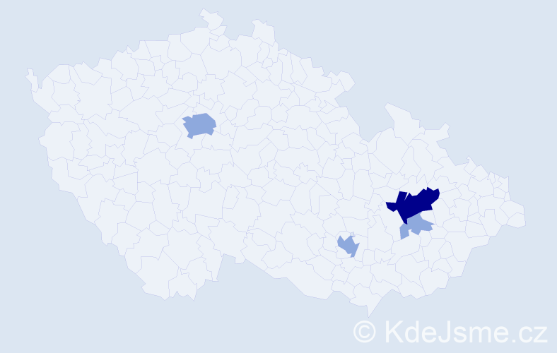 Příjmení: 'Bürglová', počet výskytů 10 v celé ČR