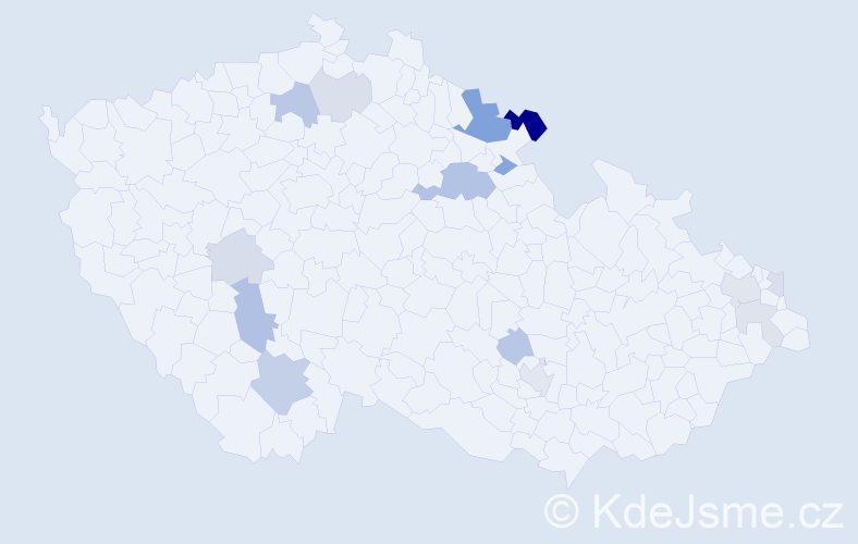 Příjmení: 'Gereg', počet výskytů 31 v celé ČR