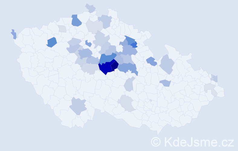 Příjmení: 'Kombercová', počet výskytů 124 v celé ČR