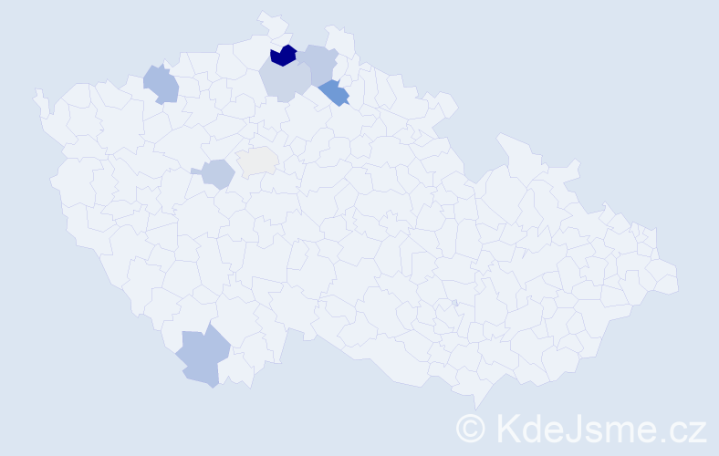Příjmení: 'Zenko', počet výskytů 15 v celé ČR