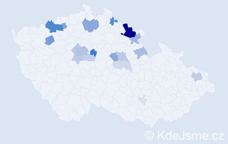 Příjmení: 'Dolejška', počet výskytů 69 v celé ČR