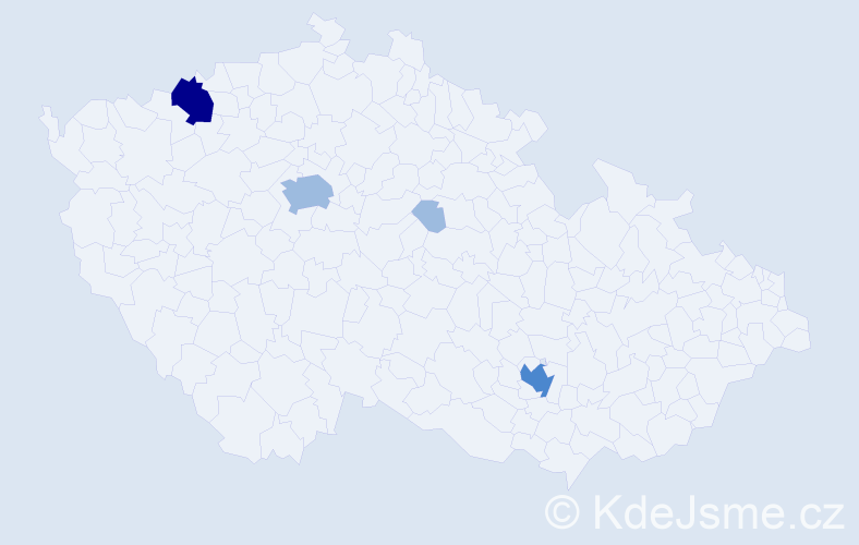 Příjmení: 'Bocian', počet výskytů 8 v celé ČR