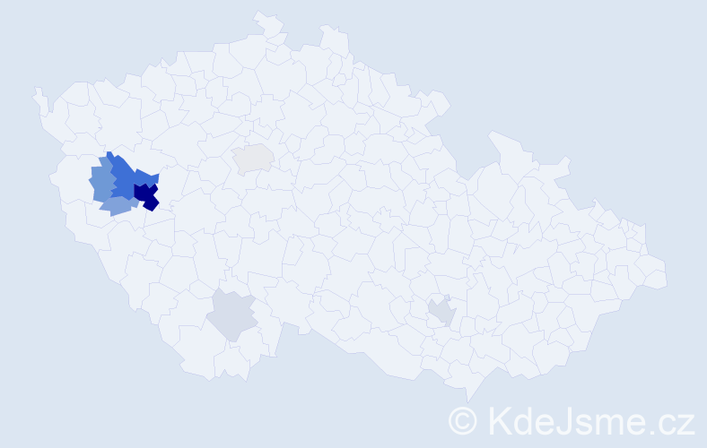 Příjmení: 'Hasch', počet výskytů 34 v celé ČR