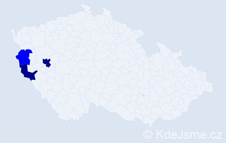 Příjmení: 'Dumbsová', počet výskytů 5 v celé ČR