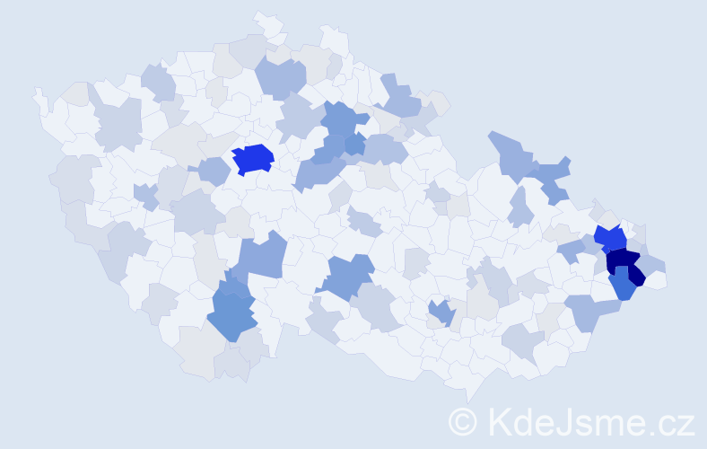 Příjmení: 'Pavlásek', počet výskytů 383 v celé ČR