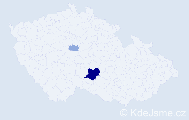Příjmení: 'Ileček', počet výskytů 17 v celé ČR