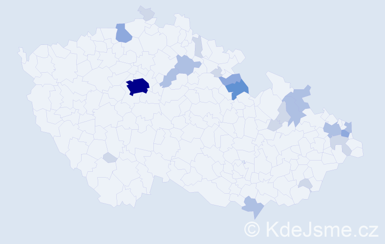 Příjmení: 'Korman', počet výskytů 52 v celé ČR
