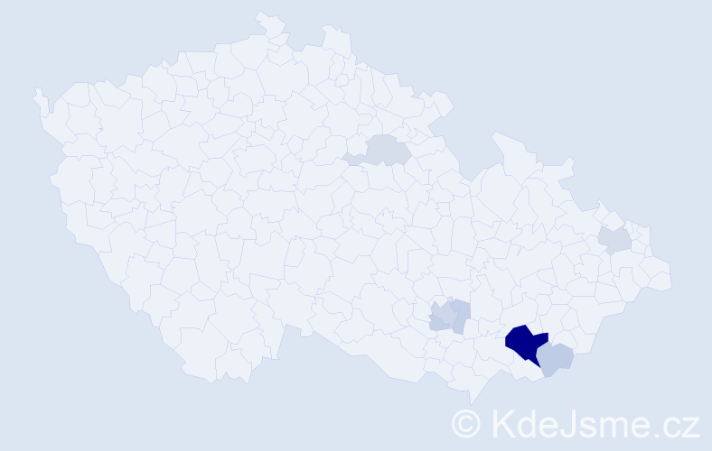 Příjmení: 'Štulírová', počet výskytů 22 v celé ČR