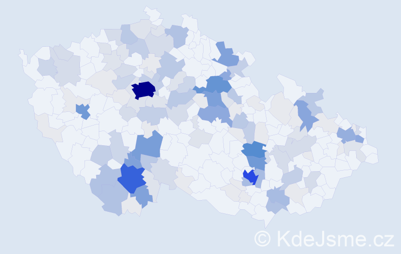 Příjmení: 'Vach', počet výskytů 556 v celé ČR