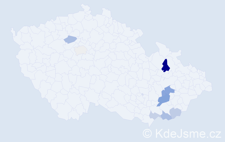 Příjmení: 'Zamec', počet výskytů 14 v celé ČR