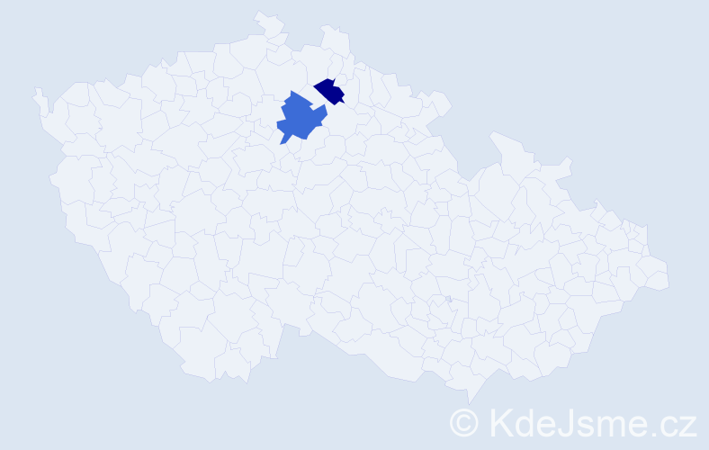 Příjmení: 'Brucha', počet výskytů 5 v celé ČR