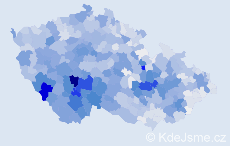 Příjmení: 'Kolářová', počet výskytů 8732 v celé ČR