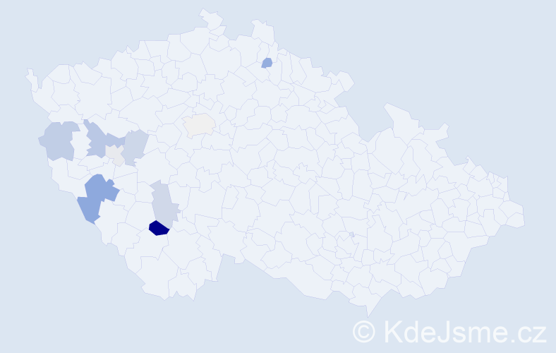 Příjmení: 'Kieweg', počet výskytů 38 v celé ČR