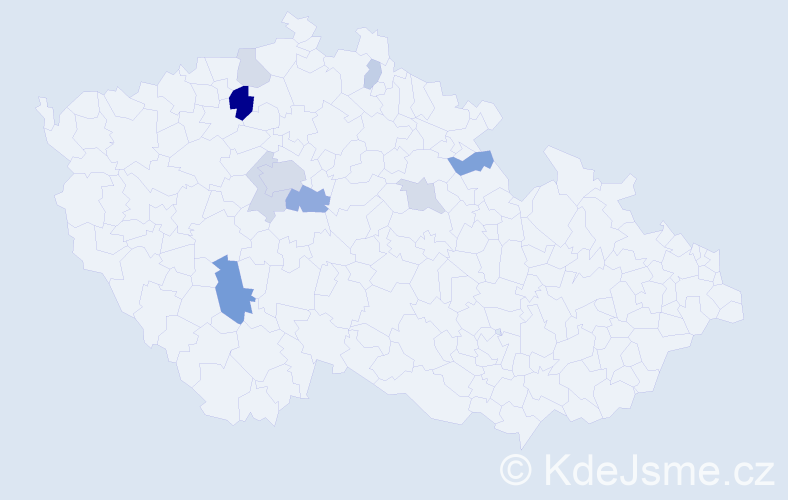 Příjmení: 'Červinská', počet výskytů 22 v celé ČR