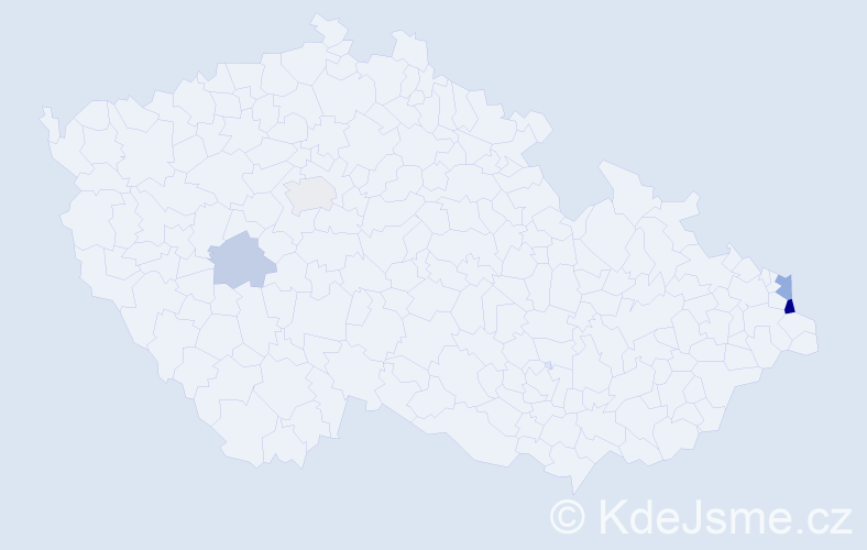Příjmení: 'Kramarčík', počet výskytů 8 v celé ČR