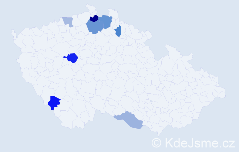 Příjmení: 'Pötschová', počet výskytů 14 v celé ČR