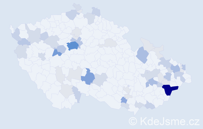 Příjmení: 'Provázková', počet výskytů 177 v celé ČR