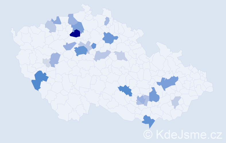 Příjmení: 'Popa', počet výskytů 73 v celé ČR