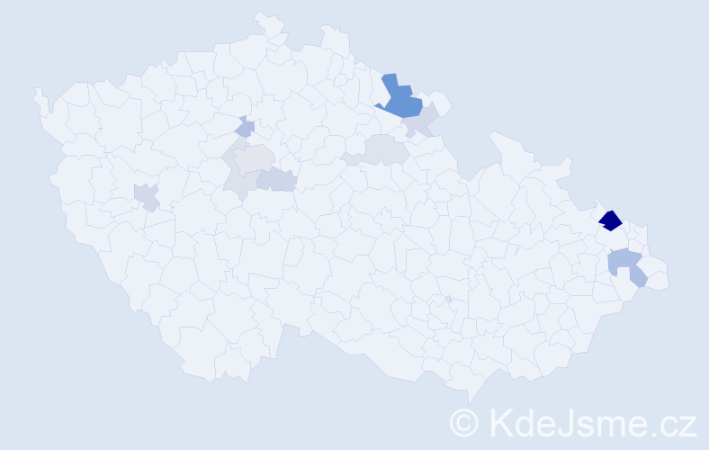 Příjmení: 'Dinter', počet výskytů 31 v celé ČR
