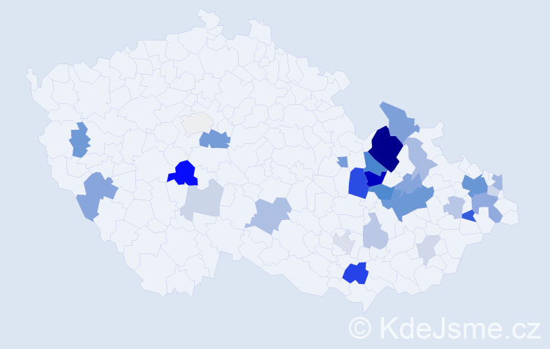 Příjmení: 'Rašnerová', počet výskytů 78 v celé ČR