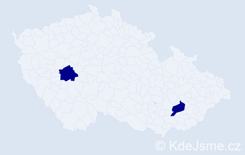 Příjmení: 'Oberšteinová', počet výskytů 2 v celé ČR