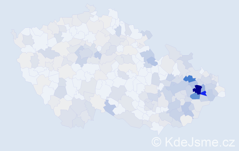 Příjmení: 'Černochová', počet výskytů 1159 v celé ČR