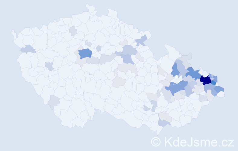 Příjmení: 'Krečmer', počet výskytů 240 v celé ČR