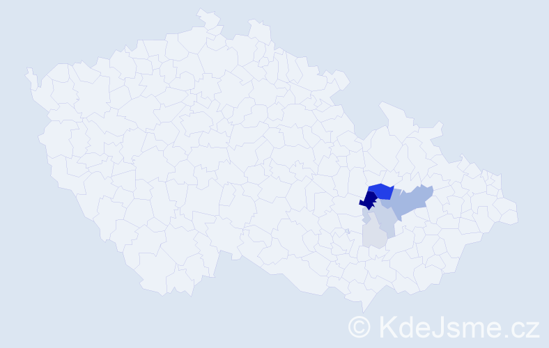 Příjmení: 'Nemerádová', počet výskytů 24 v celé ČR