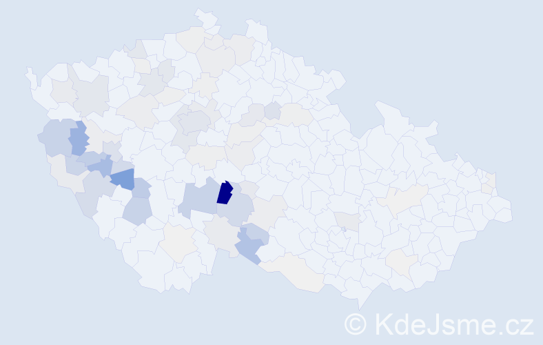 Příjmení: 'Mašát', počet výskytů 269 v celé ČR