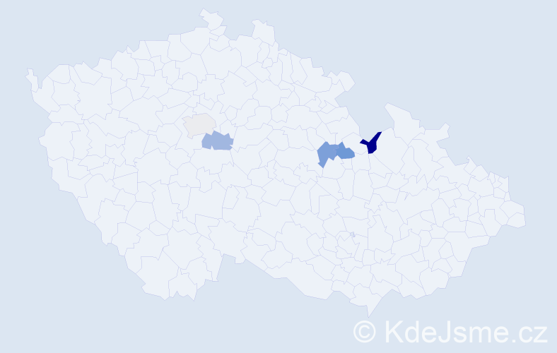 Příjmení: 'Ketzlová', počet výskytů 5 v celé ČR
