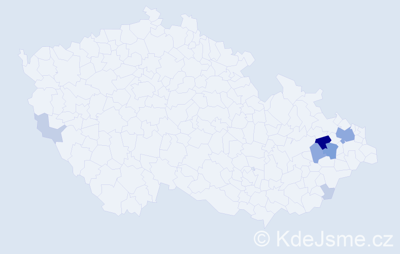 Příjmení: 'Ballerová', počet výskytů 20 v celé ČR